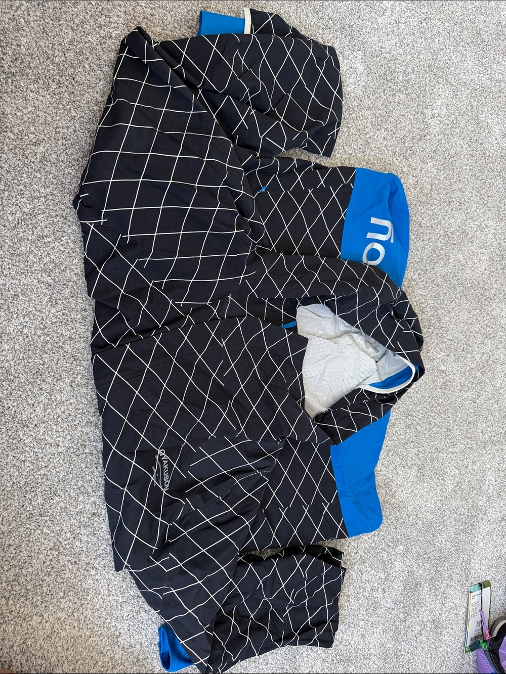 Nike Black Grid Ski Jacket with Blue Accents
